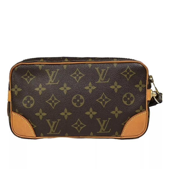 LOUIS VUITTON Marly Dragonne PM Clutch Hand Bag Monogram Leather - Picture 3 of 15